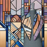 Beige and Blue Art Deco Scarf<br><div class="desc">This elegant Art Deco design is in shades of beige,  blue,  and light purple. It was imagined in AI.</div>
