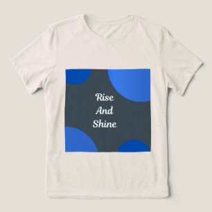 Beige and Blue Modern Minimal Inspirational Quote Tri-Blend Shirt