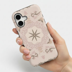 Beige And Brown Batik Pattern iPhone 17 Case