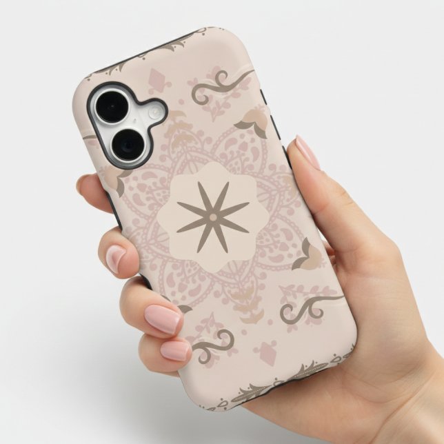 Beige And Brown Batik Pattern iPhone 17 Case (Creator Uploaded)