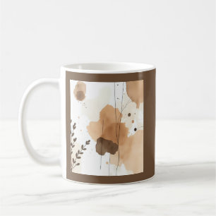 Beige and Brown Organic Gradients Coffee Mug