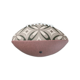 Beige and Brown Retro circular shapes American Football