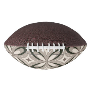 Beige and Brown Retro circular shapes American Football