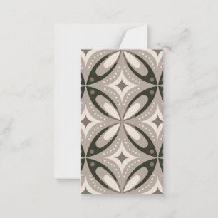 Beige and Brown Retro circular shapes Card
