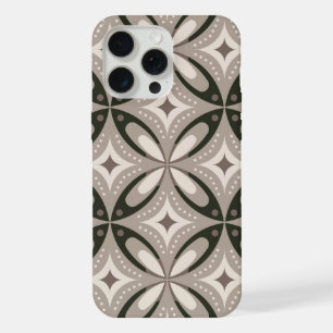 Beige and Brown Retro circular shapes iPhone 15 Pro Max Case