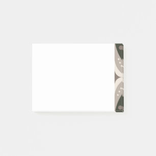 Beige and Brown Retro circular shapes Post-it Notes
