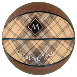 Beige and Brown Tartan Basketball