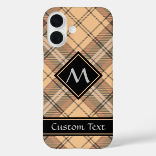 Beige and Brown Tartan iPhone 16 Case