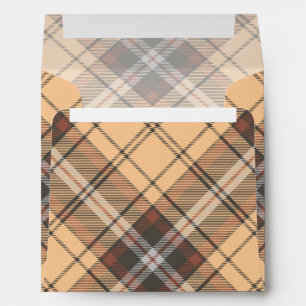 Beige and Brown Tartan Envelope