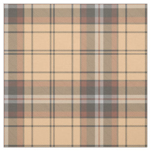 Beige and Brown Tartan Fabric