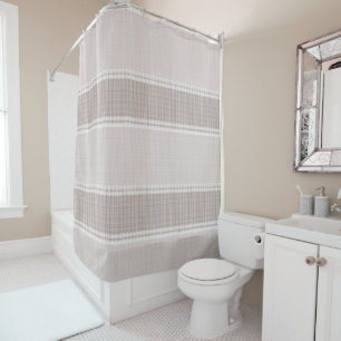 Beige and brown tartan. shower curtain