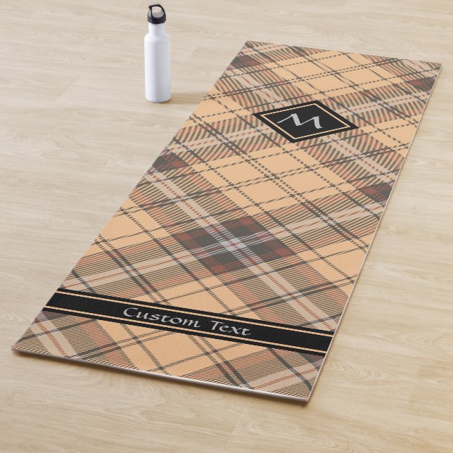 Beige and Brown Tartan Yoga Mat (In Situ)