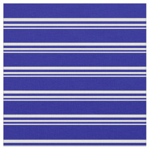 Beige and Dark Blue Coloured Pattern Fabric