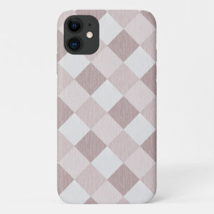 Beige and Grey Geometric Patchwork Pattern Oblique iPhone 11 Case