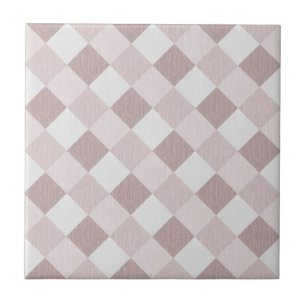 Beige and Grey Geometric Patchwork Pattern Oblique Tile