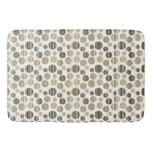 Beige, and Grey Modern Polka Dots Bath Mat