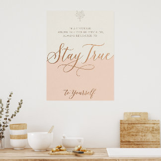 Beige and Peach Motivational Quote – Minimalist  Poster