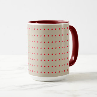 Beige and Rust Polka Dots Pattern Mug