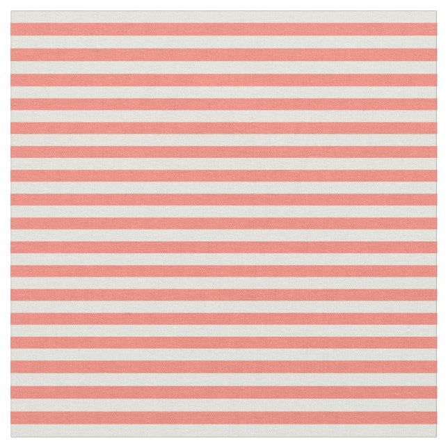 Beige and Salmon Coloured Striped Pattern Fabric (Close Up)