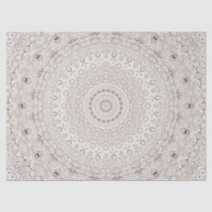 Beige and Taupe Mandala Pattern Design Tissue Paper