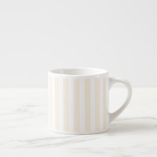 Beige and white candy stripes espresso cup