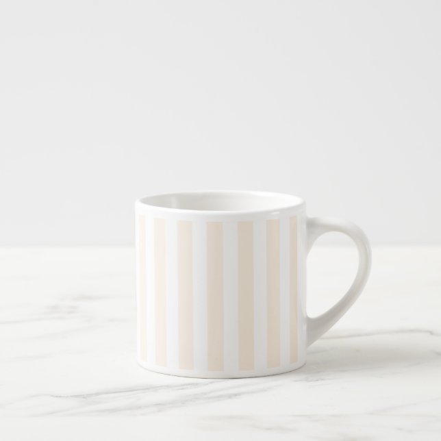 Beige and white candy stripes espresso cup (Right)