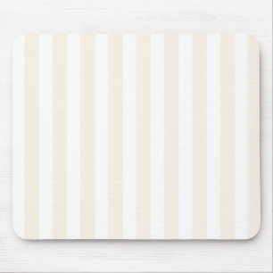 Beige and white candy stripes mouse mat