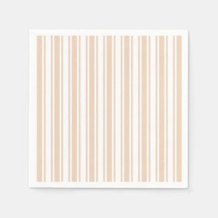 Beige and white candy stripes napkin