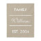 Beige And White Custom Family Name