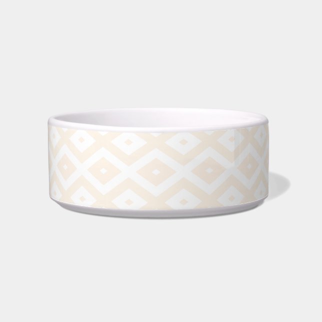 Beige and white diamond pattern bowl (Front)