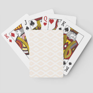 Beige and white diamond pattern playing cards