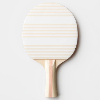Beige and white five stripe pattern ping pong paddle