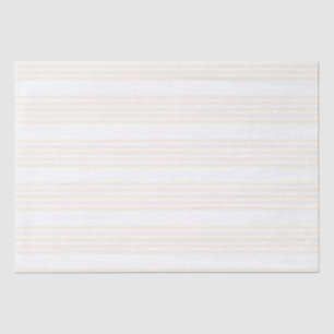 Beige and white five stripe pattern tissue paper