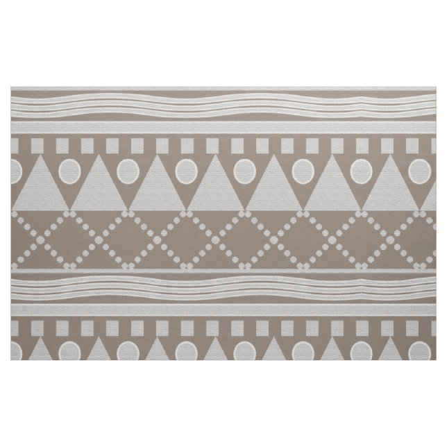 Beige And White Southwest Design Pattern Fabric (Fat Quarter)