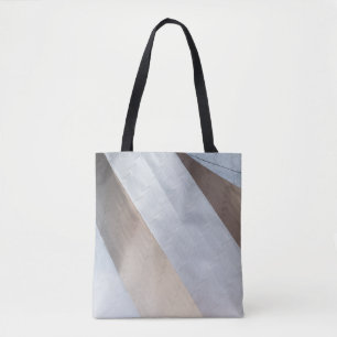 Beige and white surface tote bag