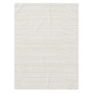 Beige and White Ticking Stripe  Tablecloth