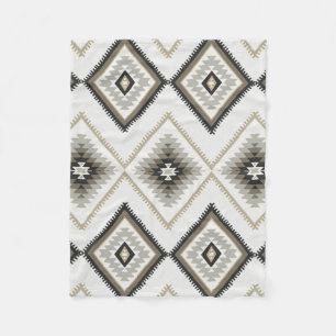 Beige Aztec Fleece Blanket