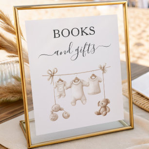 Beige Baby Clothes And Toys Books and Gifts Poster