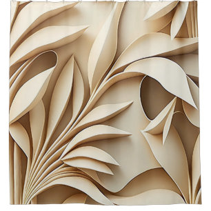 Beige Bamboo Shower Curtain