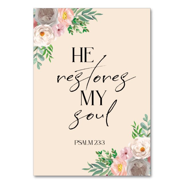 Beige Bible Verse Psalm Card (Front)