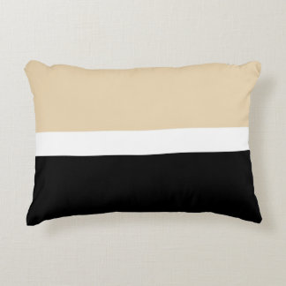 Beige Black Abstract Stripe Decorative Cushion