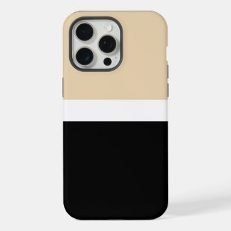Beige Black Abstract Stripe iPhone 15 Pro Max Case