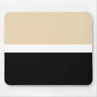 Beige Black Abstract Stripe Mouse Mat
