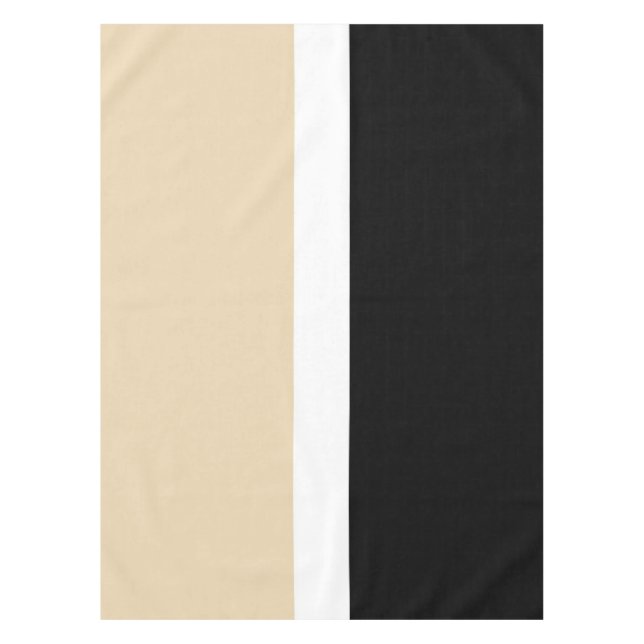 Beige Black Abstract Stripe Tablecloth (Front)