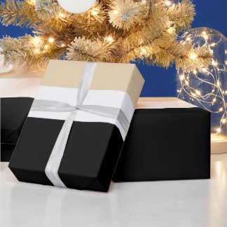 Beige Black Abstract Stripe Wrapping Paper