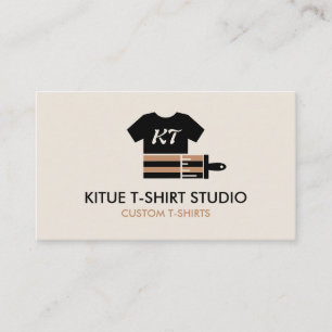 Beige Black Brown Coloured Shirts Paint Brush Business Card