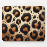 Beige & Black Leopard Fur Animal Print Spots 
