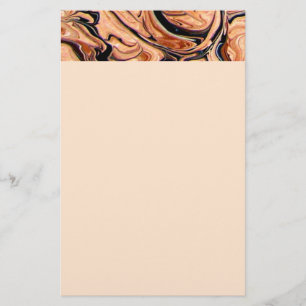 Beige Black Marble Abstract Pattern Background Stationery