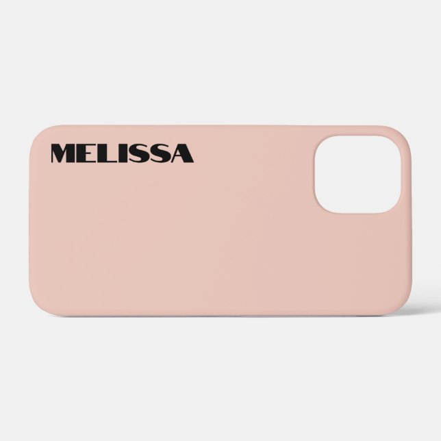 Beige Black Modern Bold Typography  Case-Mate iPhone Case (Back (Horizontal))