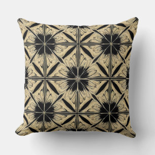 🖤 Beige Black Pattern Decor For Modern Home 🤍 Cushion